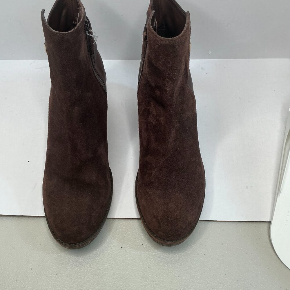 Cole Haan Suede Leather Wedge Waterproof Boots with Nike Air Sole – Women’s 10B